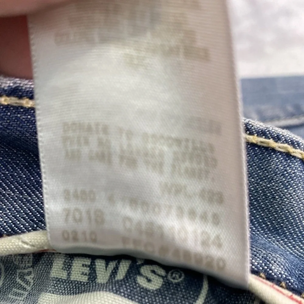 Vintage‎ Y2K Levi's 511 Skinny Jeans Men 32x30 Light Blue Denim Casual Creased